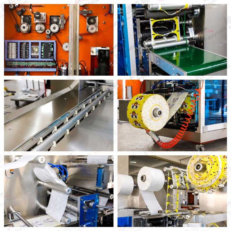 JBK-260全自動單片濕巾包裝機機械細節